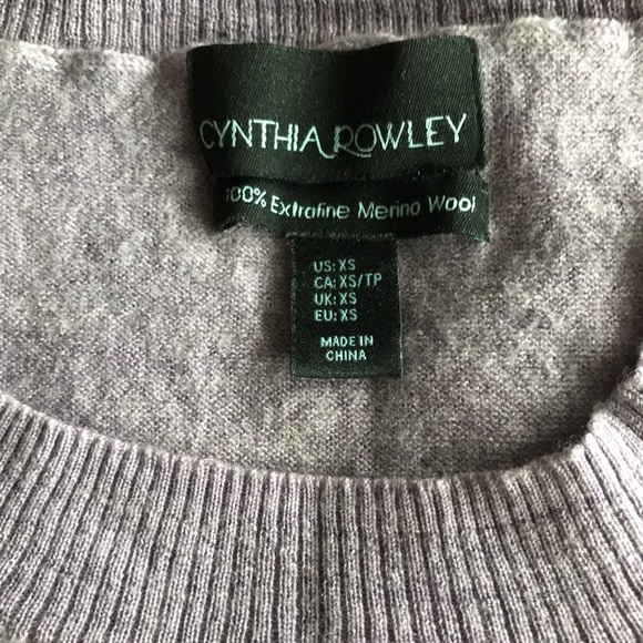 Cynthia Rowley XS Sweater Extrafine Merino Wool - Picture 2 of 4